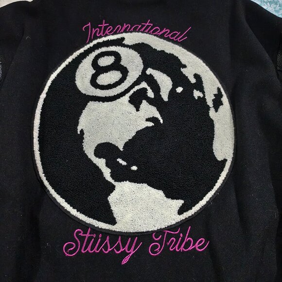 Stussy Black Baseball Jacket - Picture 5 of 14